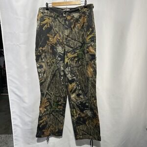 VTG Mossy Oak Baggy Loose Camo Cargo Twill Pants Realtree Y2K Adult Large 36x32